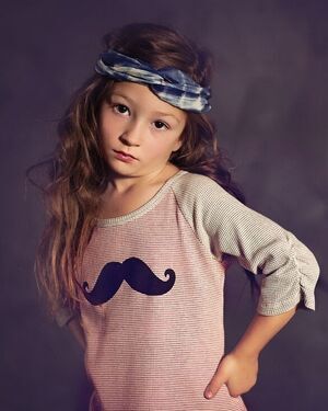 Jak & Peppar girls 16 14 12 raglan long sleeve thermal mustache red top t-shirt